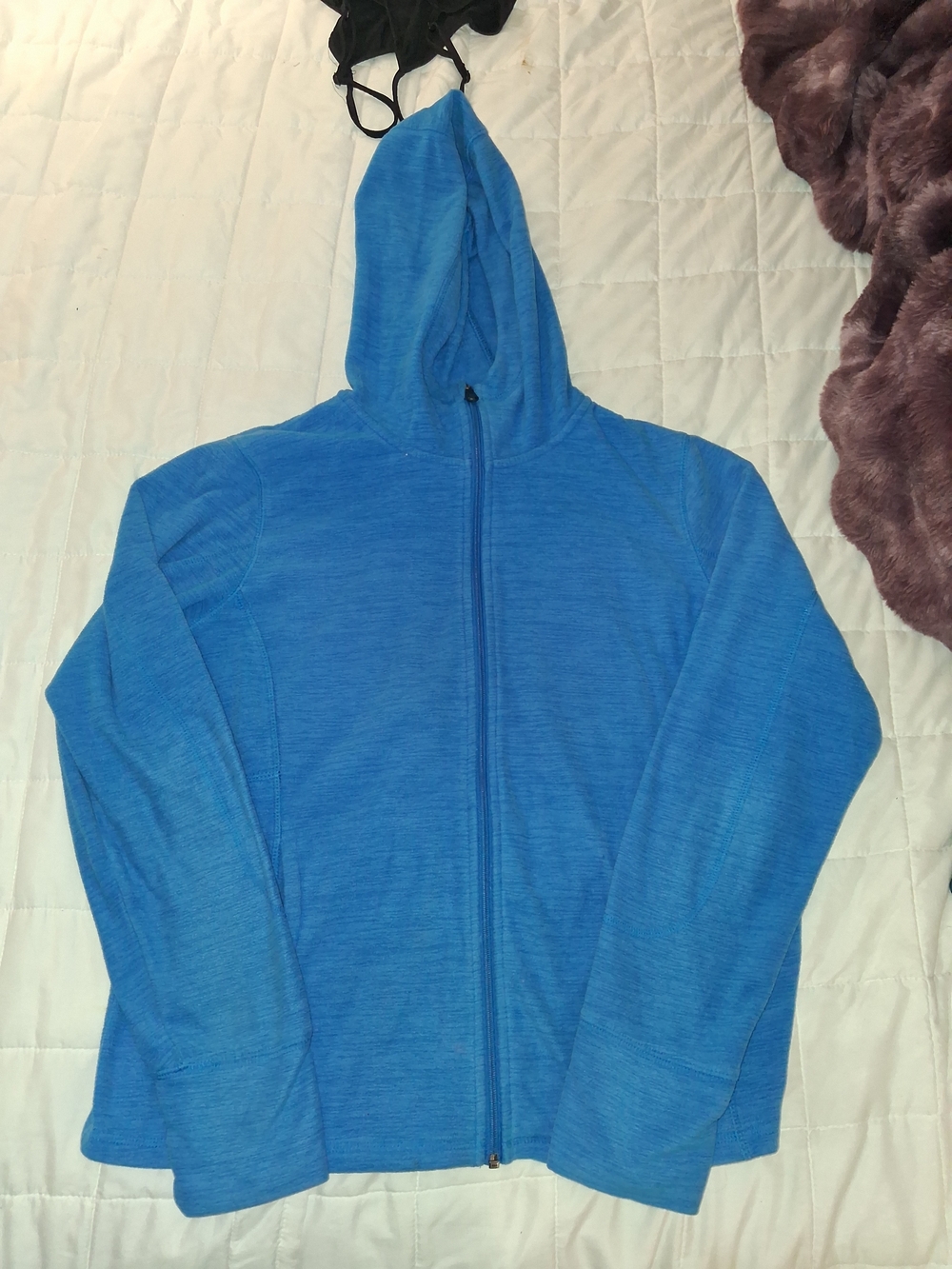 tek gear Men's Electric Blue Full-Zip Hooded Sweater